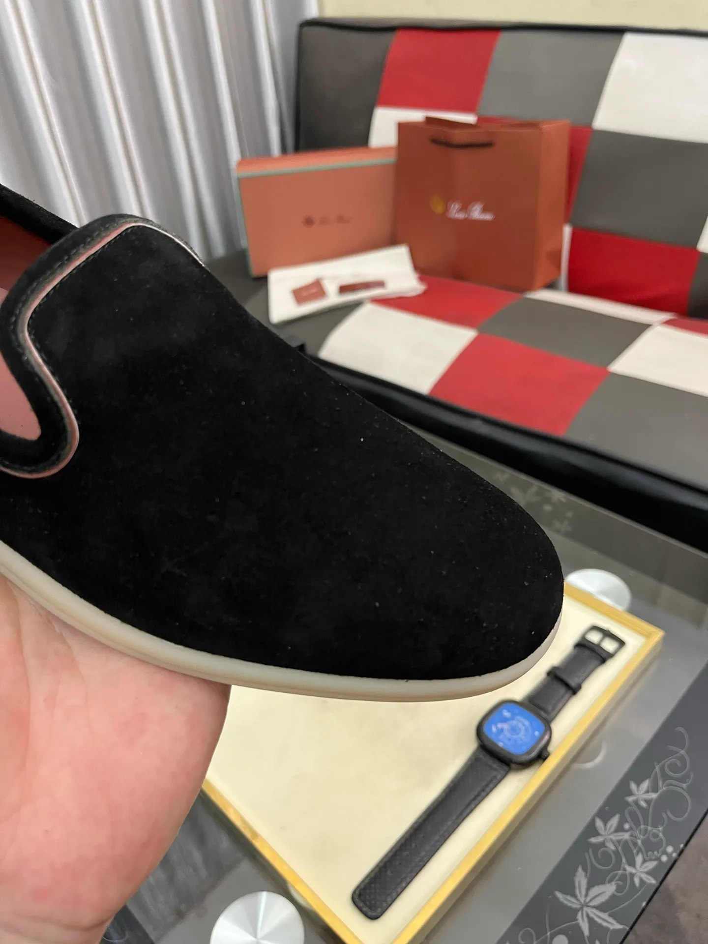 Men's men's shoes 💰420⌚️⌚️Loro*Piana pure original 2023 soft and comfortable LP deerskin flat casual star same style slip-on Loft men's shoes size 38-44
